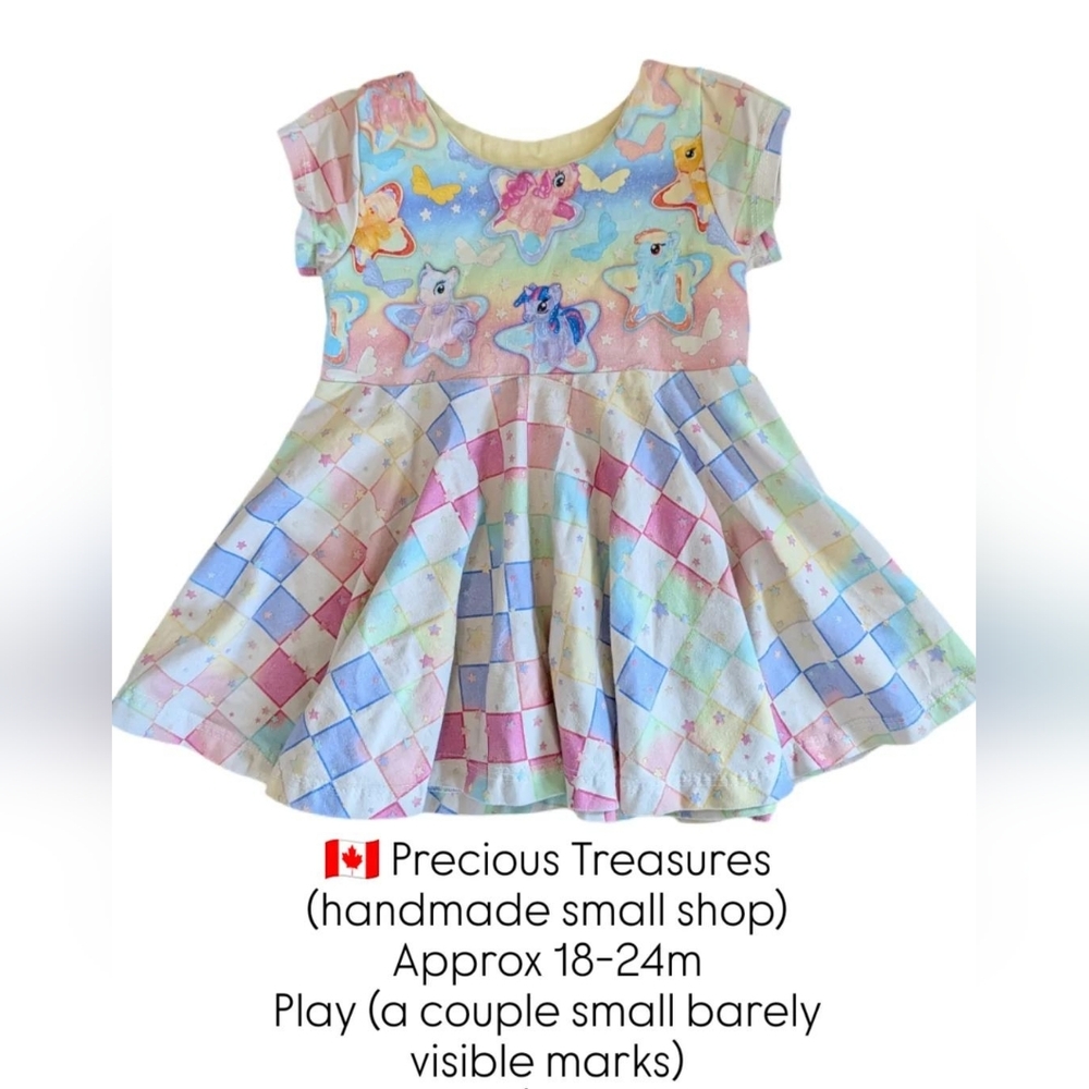 🇨🇦 Precious Treasures Kids My Little Pony Casual Dress - Multicolor